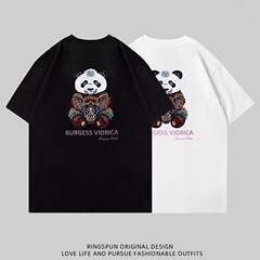 【カラフルパンダ】潮牌変色カップル半袖tシャツ男夏新作カジュアル半袖tシャツ男女