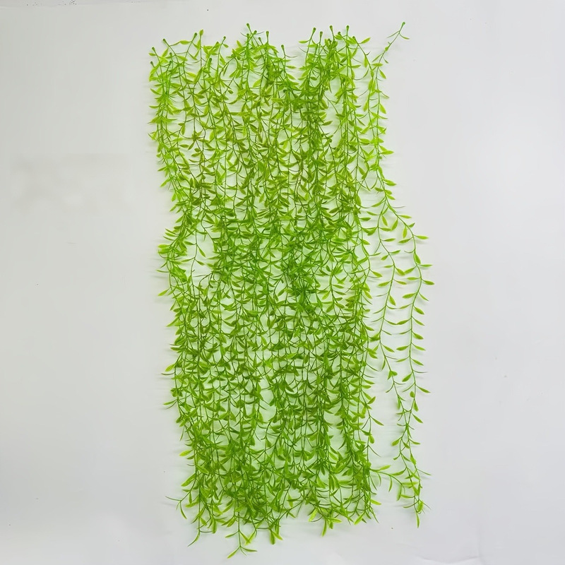 Artificial Green Willow Vines for Wall Hanging, Wedding Decoration, Willow Leaves, Green Plants, Artificial Aquatic Plants Artificial Green Willow Vines for Wall Hanging, Wedding Decoration, Willow Leaves, Green Plants, Artificial Aquatic Plants