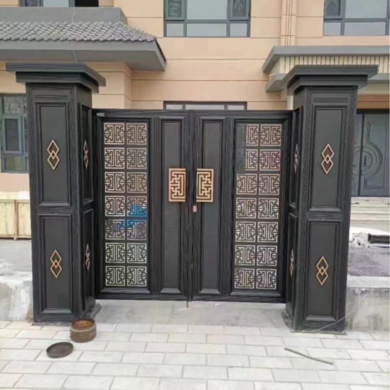 Ворота садовые алюминиевые HaoYang Metal в новом китайском стиле
