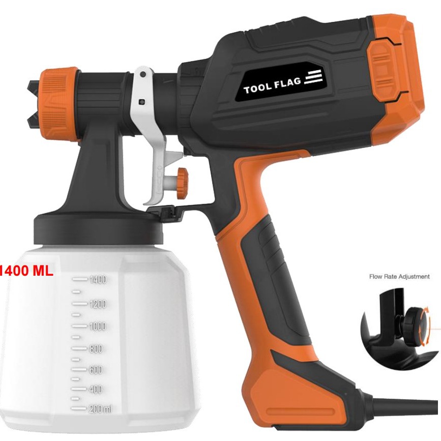 新款高压电动喷漆枪 大喷壶1400ml 450W高压喷枪 喷雾器