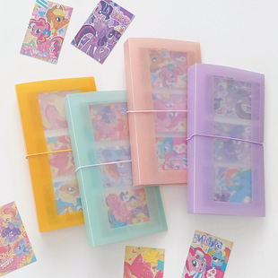 Ins Style My Little Pony Strap Storage Album Collection Long Transparent Bill Organizer Collection Photo Storage Folder
