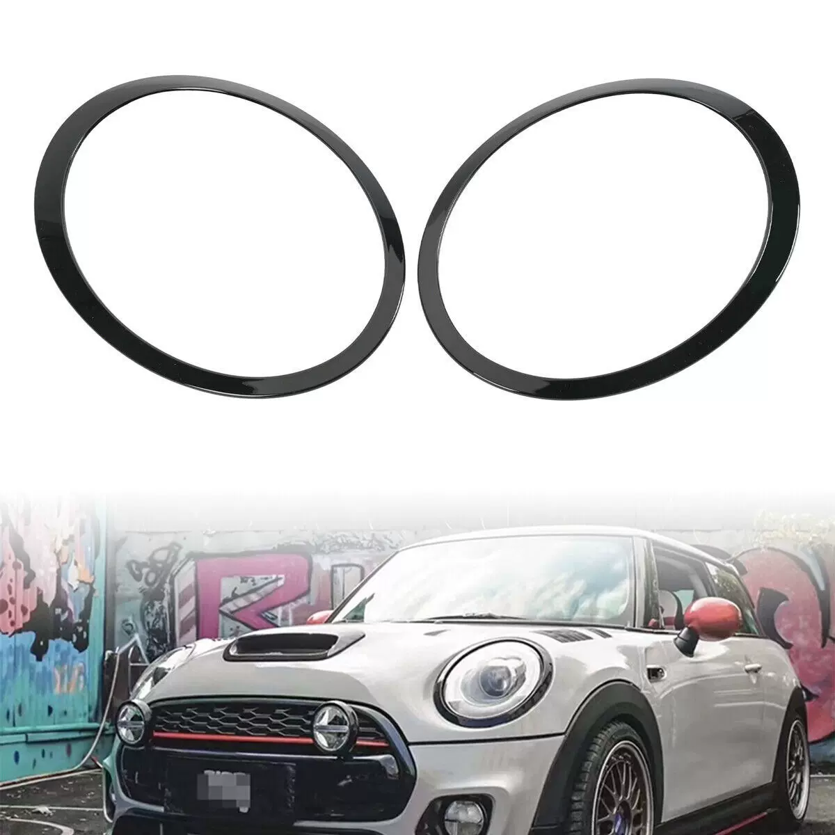 适用宝马迷你Mini R55R56 R57 07-15大灯亮框罩装饰圈51137149905