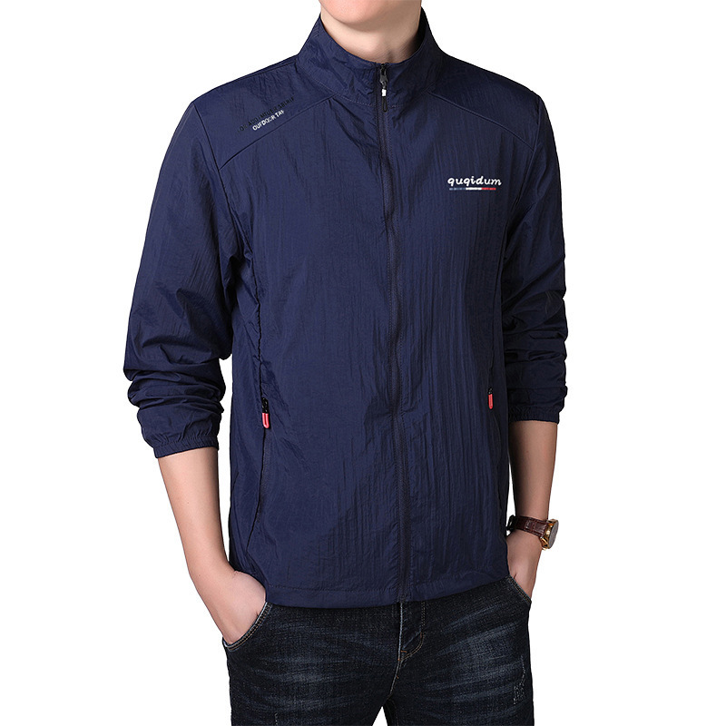 2024 moda nueva chaqueta de protección solar para hombres abrigo delgado de verano deportivo al aire libre transpirable anti-UV ropa de piel image 5
