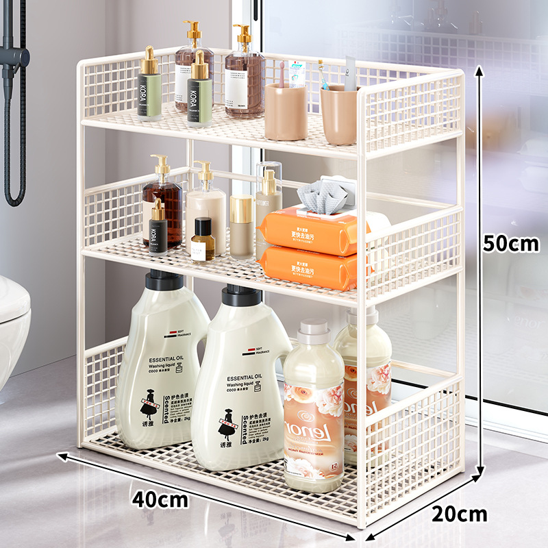 Estante Organizador Móvil de Baño de Hierro para Baño