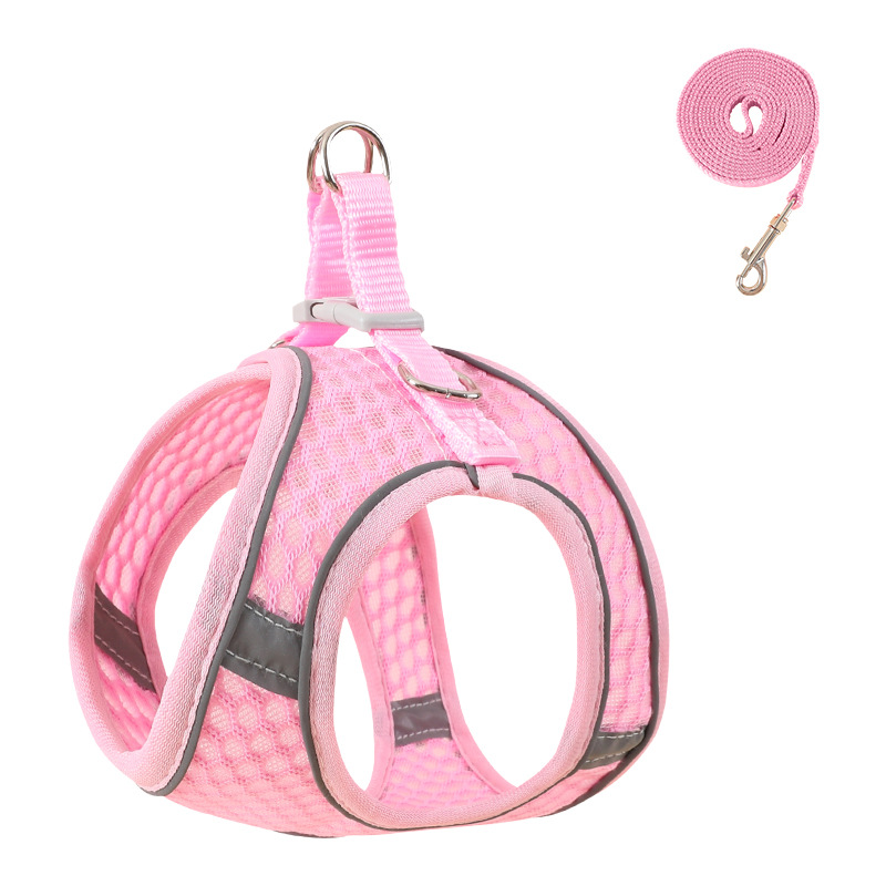 Nueva malla grande para mascotas correa de pecho chaleco correa de perro reflectante transpirable cuerda de perro suministros para mascotas