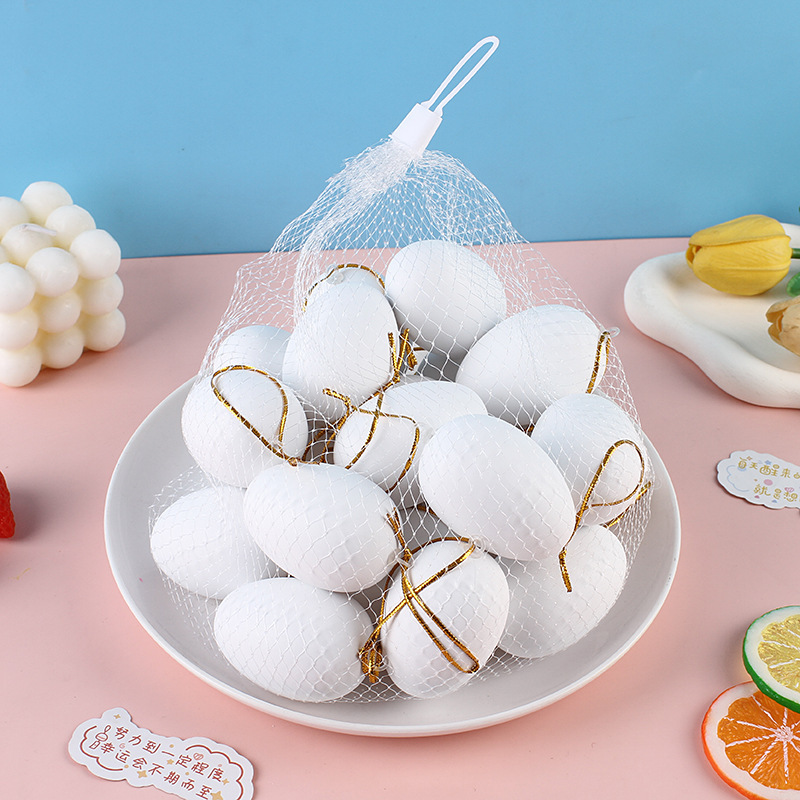 Cross-Border Easter Eggs Kidsren's DIY Graffiti Hand-Painted Eggs Colorful Duck Eggs Goose Eggs Artificial Eggshell Painting Toys