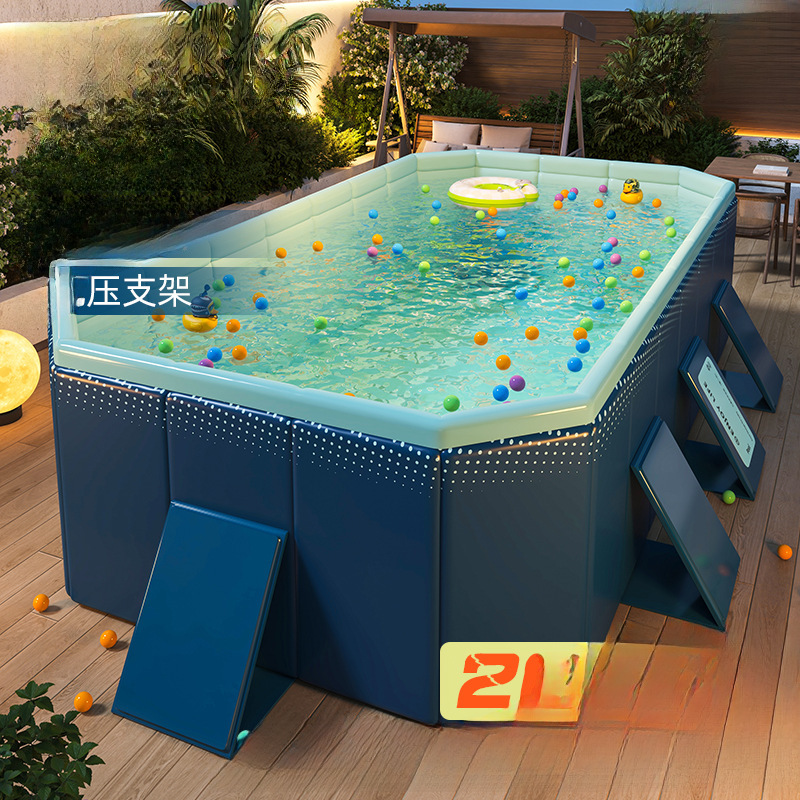 Wear-resistant inflatable travel foldable swimming pool