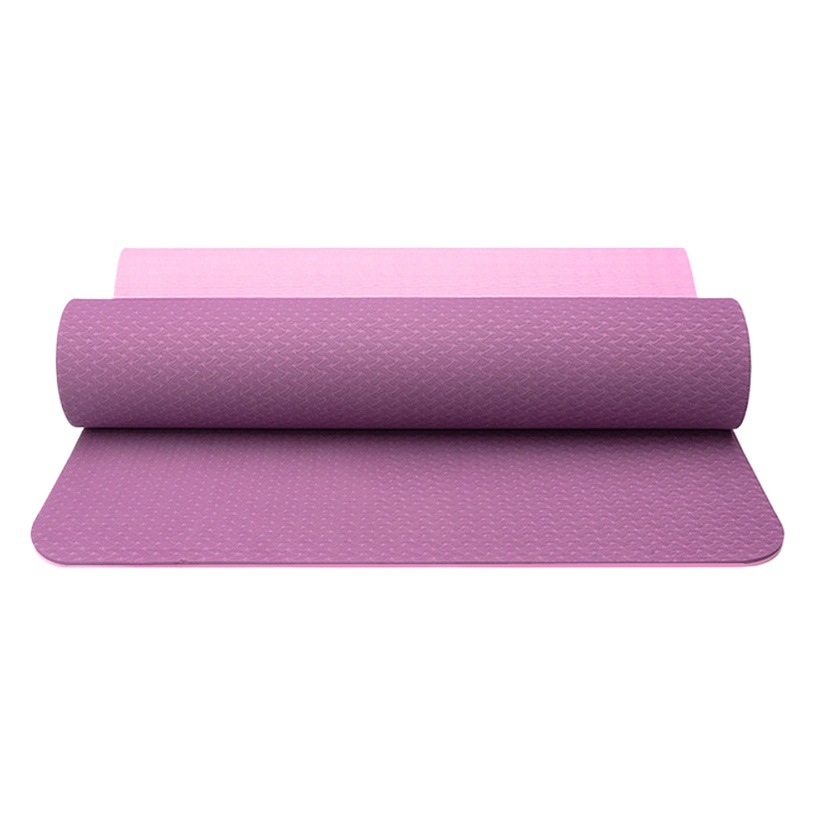 Tpe Yoga Mat Posture Line Logo Single Color Two Color 6/8mm Skipping Rope Mat Thickeneded and Widened Fitness Mat Factory Wholesale