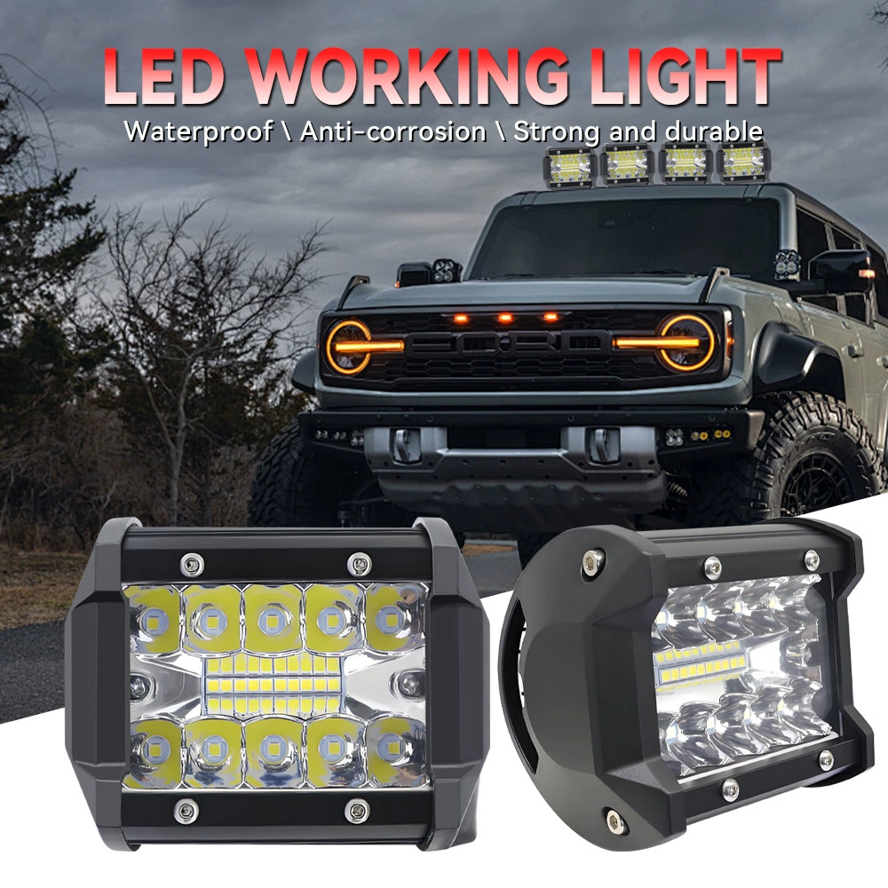 SUV, модифицированная точечная подсветка, LED прямоугольная лампа, 4 дюйма, 60Вт