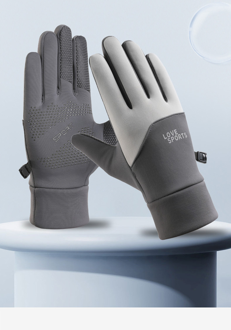 Windproof Winter Gloves Touchscreen Non-slip Fleece Lined Unisex_voghion.com