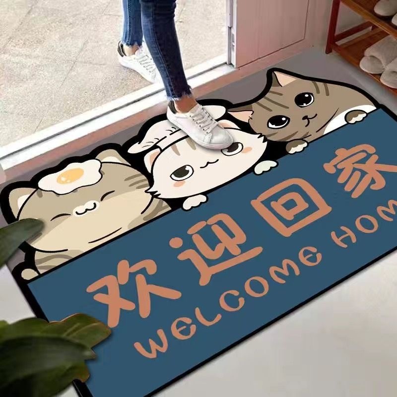 床マット入戸ドアマット珪藻泥浴室トイレ入り口滑り止めマット汚れ吸水速乾家庭用アニメ|undefined