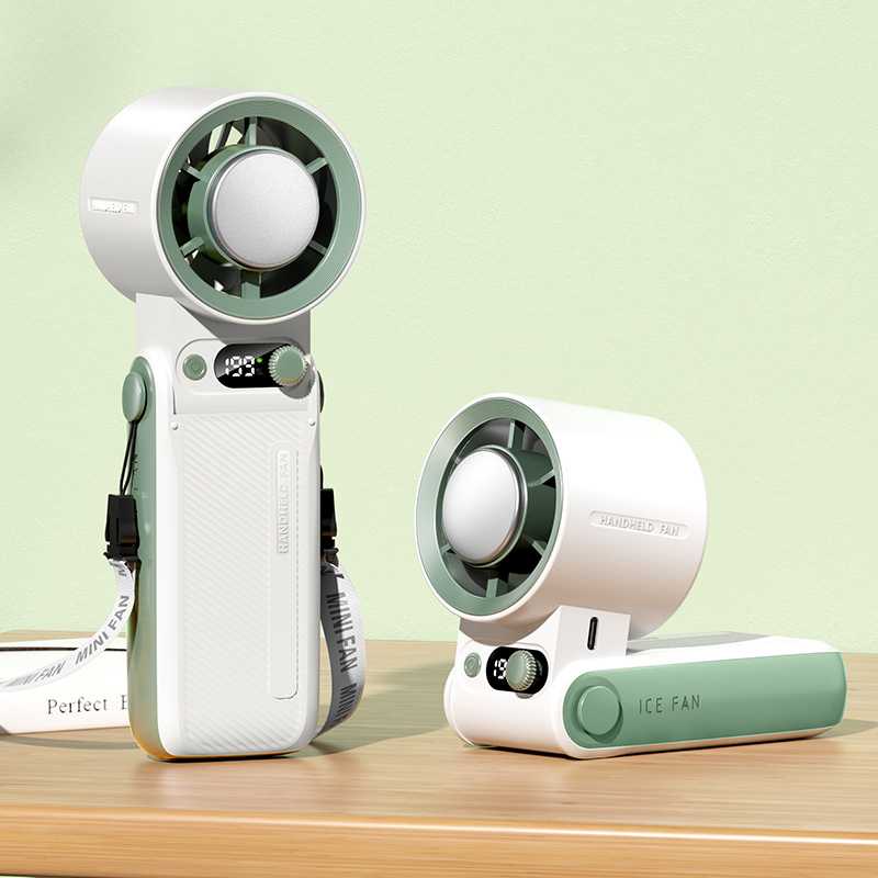 TEC Ice Cooling Handheld Mini Fan, 199-Speed Stepless Adjustable High Speed Portable Fan With Long Battery Life_voghion.com
