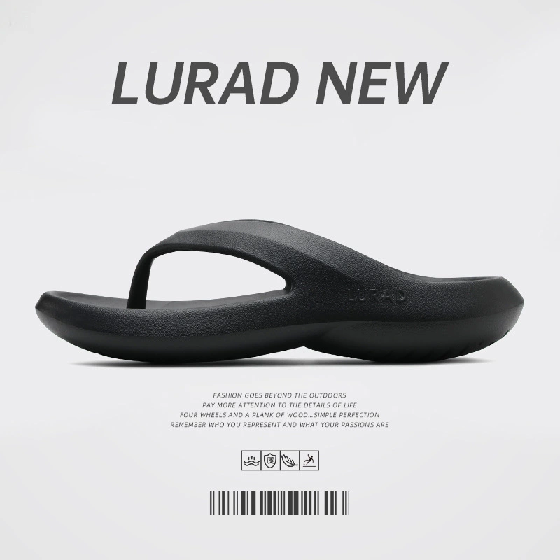 Мужские шлепанцы на платформе из ЭВА, летние Нескользящие черные сандалии с зажимом, Простые сандалии с зажимом оптом