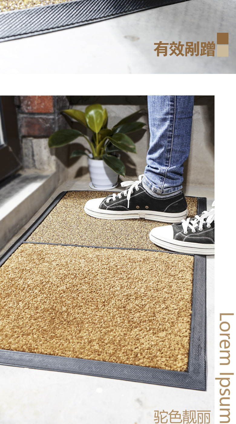 消毒防滑蹭灰吸水门垫