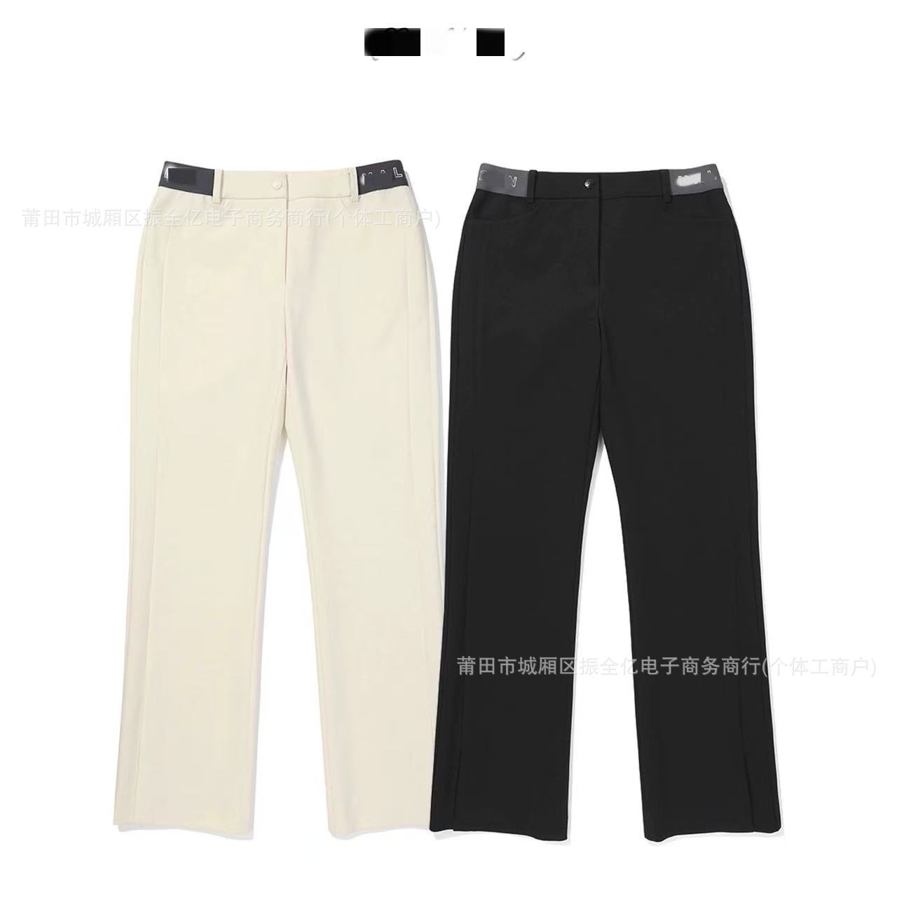 25 Autumn and Winter New Korean Golf Clothing Women's Elastic Waist Stretch Trousers Outdoor Sports Casual Straight-Leg Pants