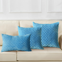 方格毛绒枕套龟背绒枕套抱枕套沙发靠垫套只卖枕套不包含枕芯