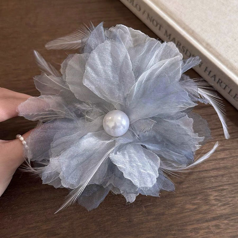 Clip de pelo de avestruz puro deseo de viento detrás de la cabeza de cabello de patas mostrando el volumen de cabello superxian i adornamiento de cabello de plumas de alta calidad