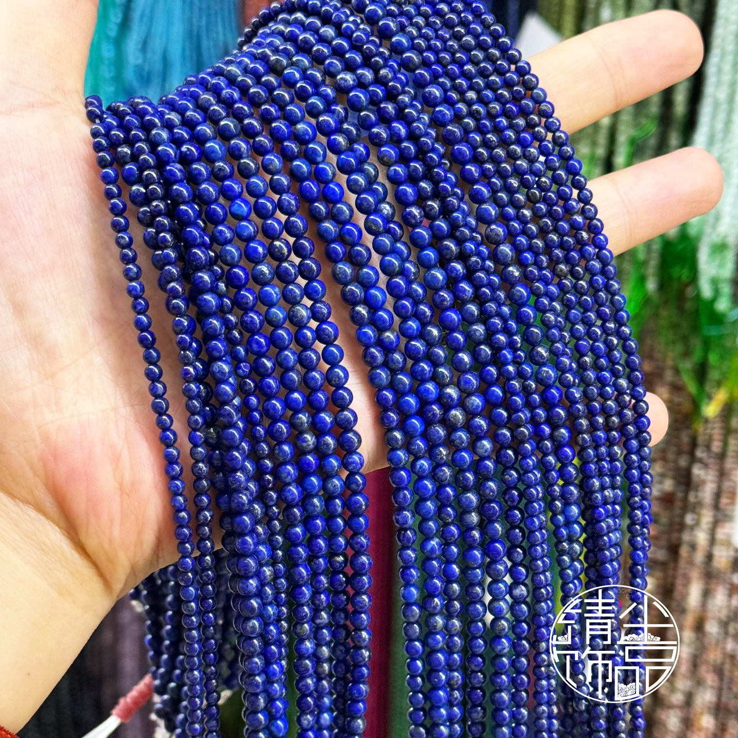 Natural un-optimized 3A lapis lazuli long round beads, spacer beads, DIY bracelet necklace loose beads jewelry accessories