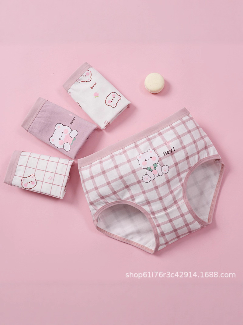 En nombre de la ropa interior de algodón para niños, ropa interior de dibujos animados de algodón para niños, triángulo para niñas, bragas para niñas, triángulo