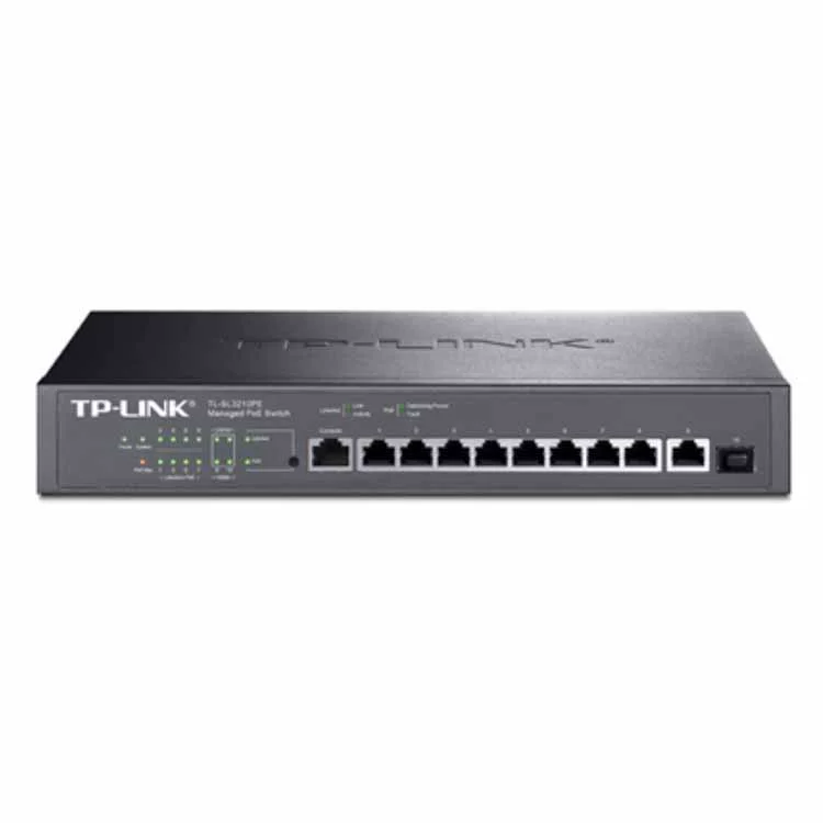 Пу Лян TP-Link TL-SL3210PE 10 портов двухуровневый управляемый POE коммутатор 8-входных 100 мегабит 2 гигабит гигабит гигабит