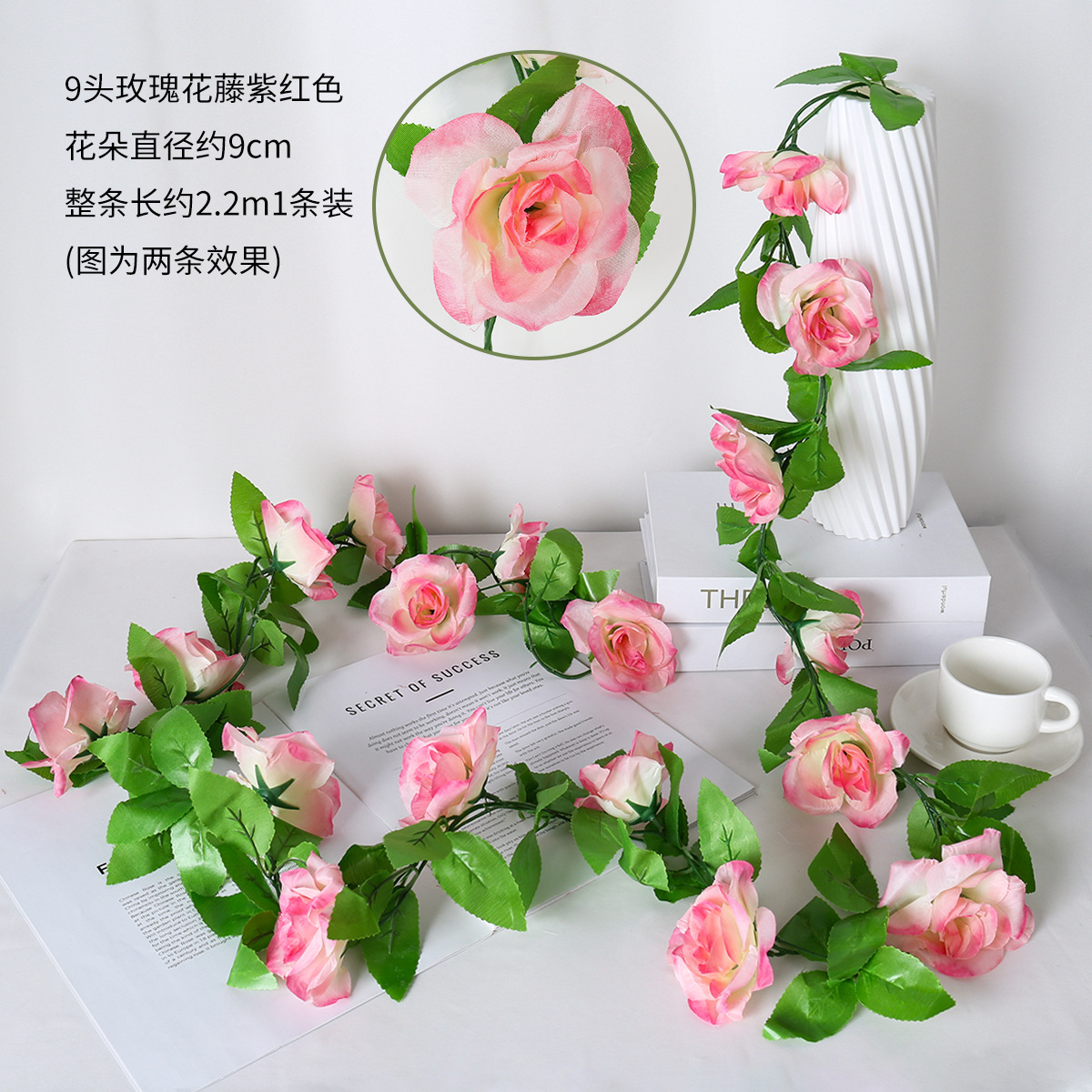 9 장미-자홍색 (꽃잎 5 층)