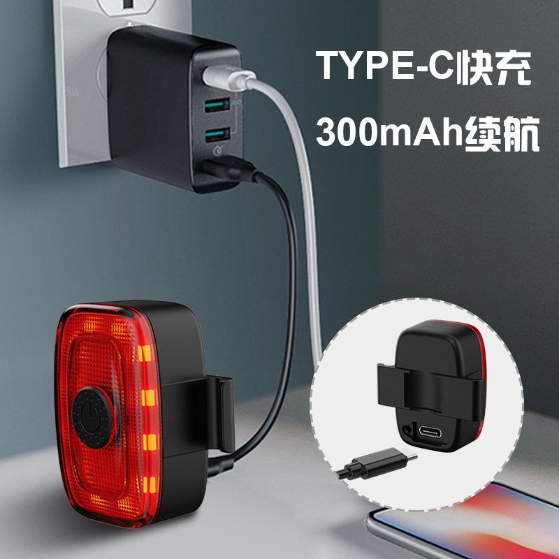 Luz de bicicleta Luz trasera Luz de carretera Montaña Luz delantera accesorios de bicicleta Advertencia de equipo de viaje USB carga Luz de viaje nocturno