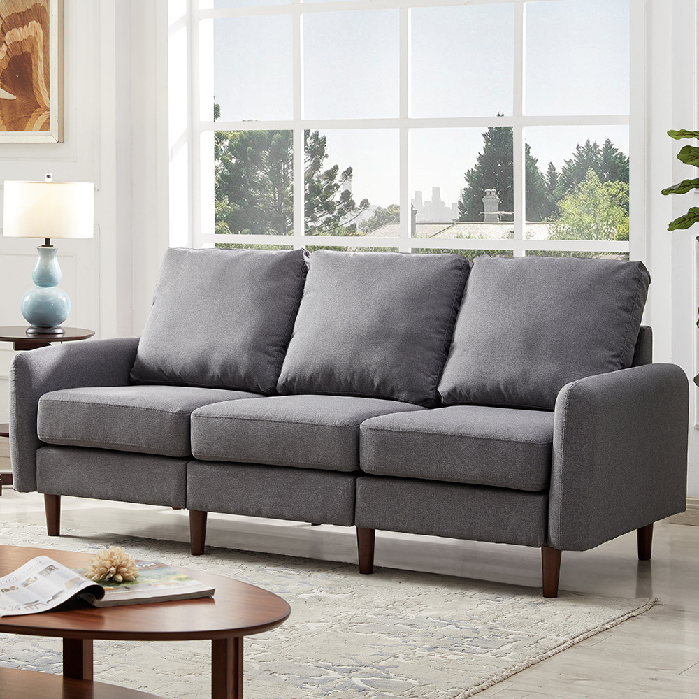 北欧小户型布艺沙发简约现代简易三人出租房用客厅组合免洗科技布