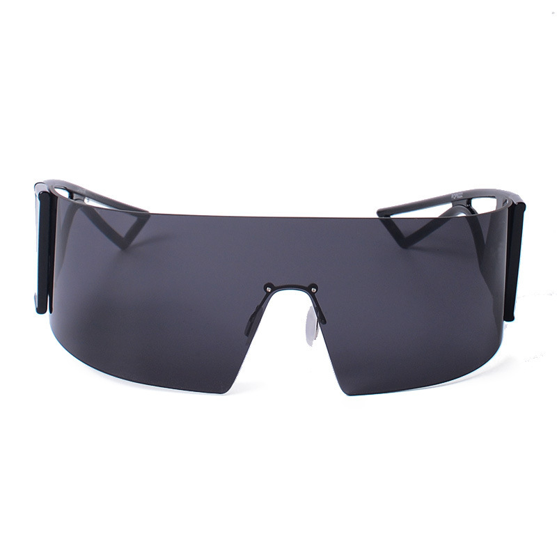 2021 New Fashionable Large Frameless One Piece Men's and Women's Sunglasses Windshields_voghion.com
