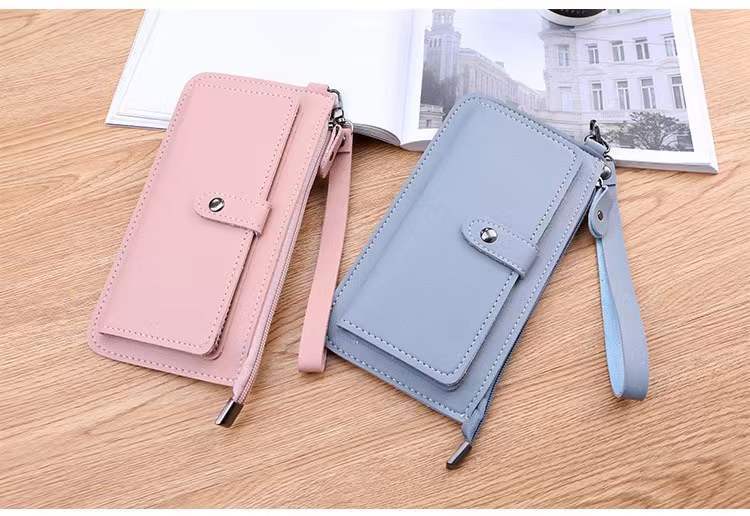 Summer Season Women'S Gender Women's Solid Color Pu Leather Zipper Buckle Wallets