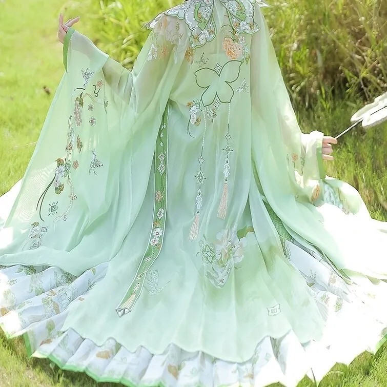 Original Ming-made Hanfu Women's Summer and Autumn New Round Neck Long Shirt Heavy Industry Embroidery Fairy Elegant Daily Ancient Suit Full Set Original Ming-made Hanfu Women's Summer and Autumn New Round Neck Long Shirt Heavy Industry Embroidery Fairy Elegant Daily Ancient Suit Full Set