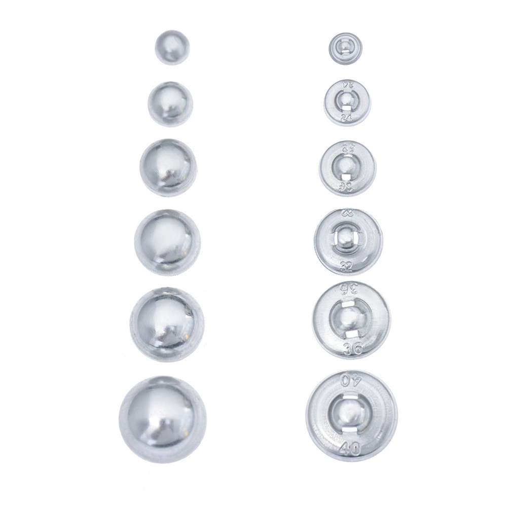 Грибной алюминиевый поверхность с круглым дном пуговицы аксессуары для одежды металлическая пряжка для промышленности материал для трансграничных прямых волос