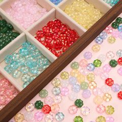 瑠璃桜四葉草diy手作りビーズアクセサリー