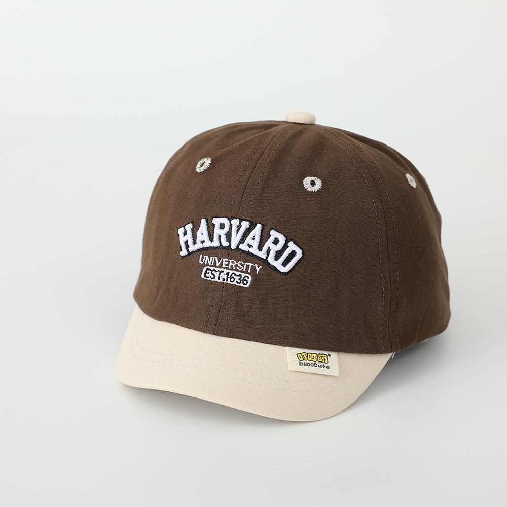 Sombreros para bebés primavera y otoño delgados sombreros de lengua de pato letras coreanas para niños y niñas sombreros de béisbol protectores solares con bordes suaves