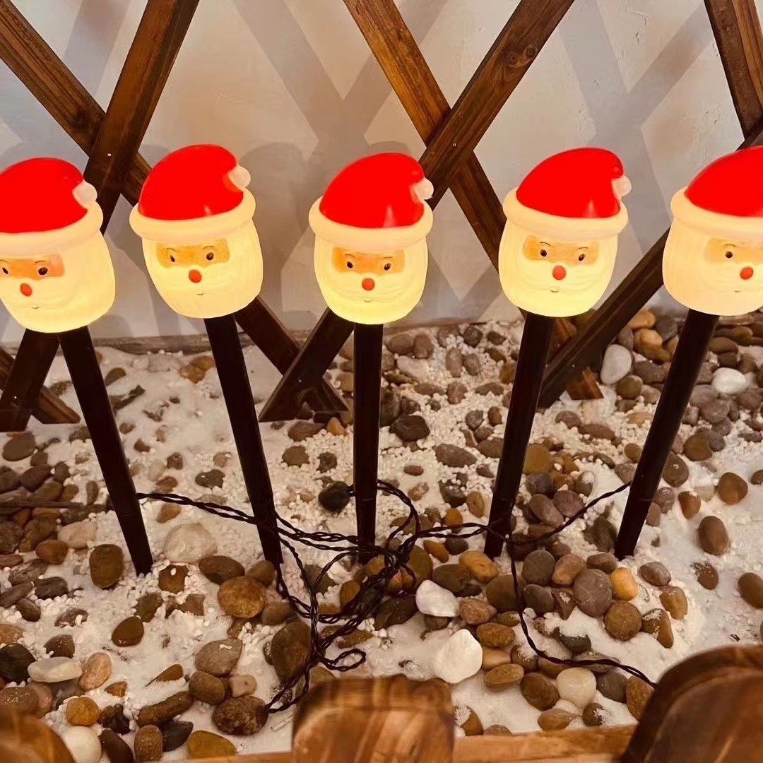 Nuevo caramelo solar tierra enchufe luz Navidad caña luz al aire libre patio decorativo luz fiesta actividad atmósfera Luz