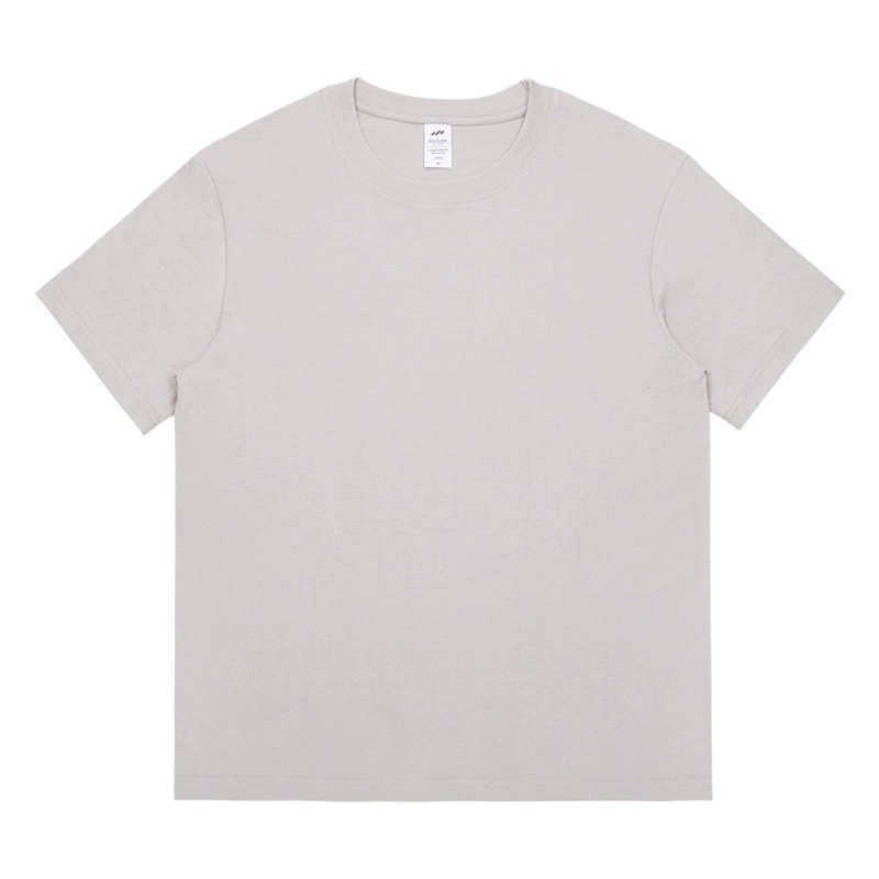 Японский стиль, 230 г, футболка из чистого хлопка с короткими рукавами, женская футболка с круглым вырезом на правых плечах, однотонная нижняя рубашка с половиной рукавов, мужская одежда, оптовая продажа