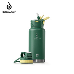 IDEUS 32oz 946ml 越境売れ筋大容量魔法瓶カップポータブルステンレスストロー魔法瓶カップ