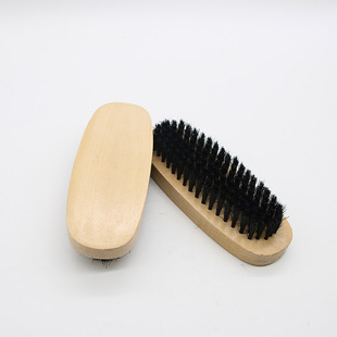 Pig bristle shoe polish brush solid wood handle shoe polish brush pig hair brush cleaning shoe brush soft brush