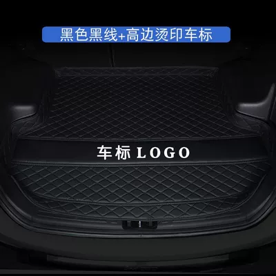 Car Interior Decoration Modification, Trunk Mat - black-black-line-high-edge-car-logo-thick-wear-resistant-and-waterproof-model-15-21-snow-iron-dragon-c3-xr-special
