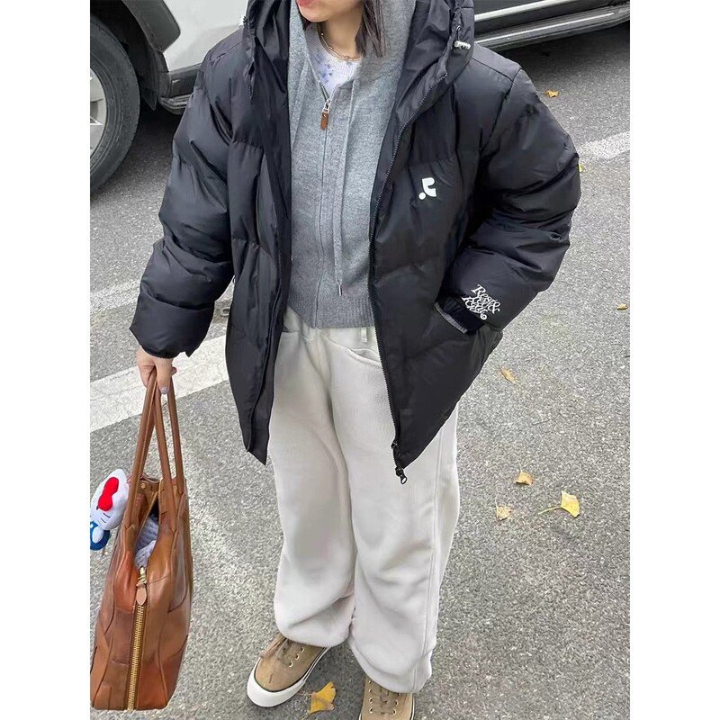 Now the 2025 Winter New Model Korean Designer Rr Casual Loose Embroidered Warm down Jacket