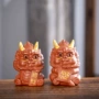 彩金工艺龙年紫砂配件