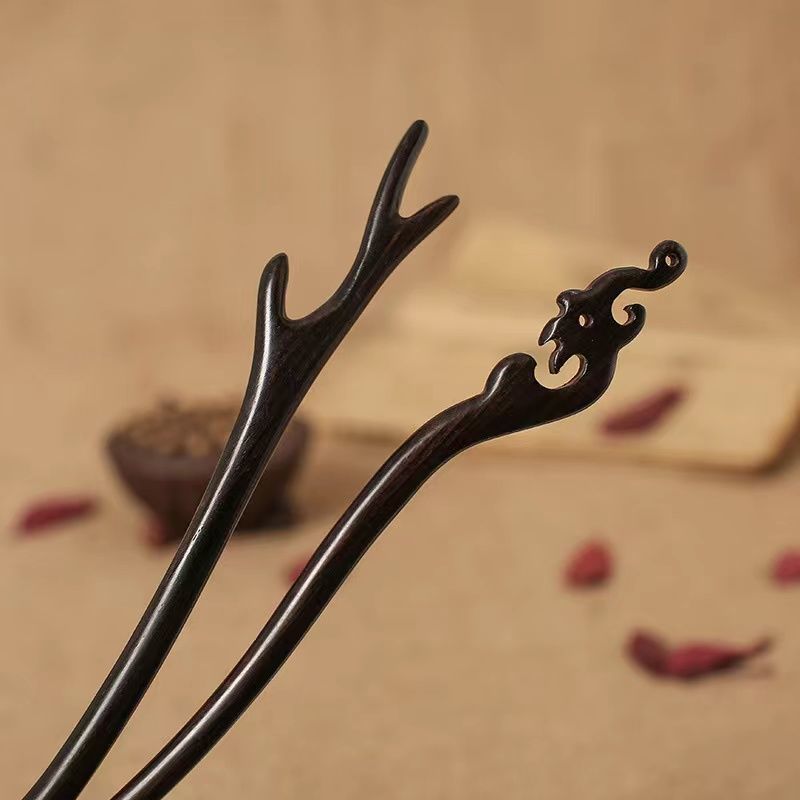 Sandalwood Hairpin Antiquity Simplicity Ebony daily Flaxen Hair Hairpin classical Jewelry Step shake Hanfu Headdress On behalf of