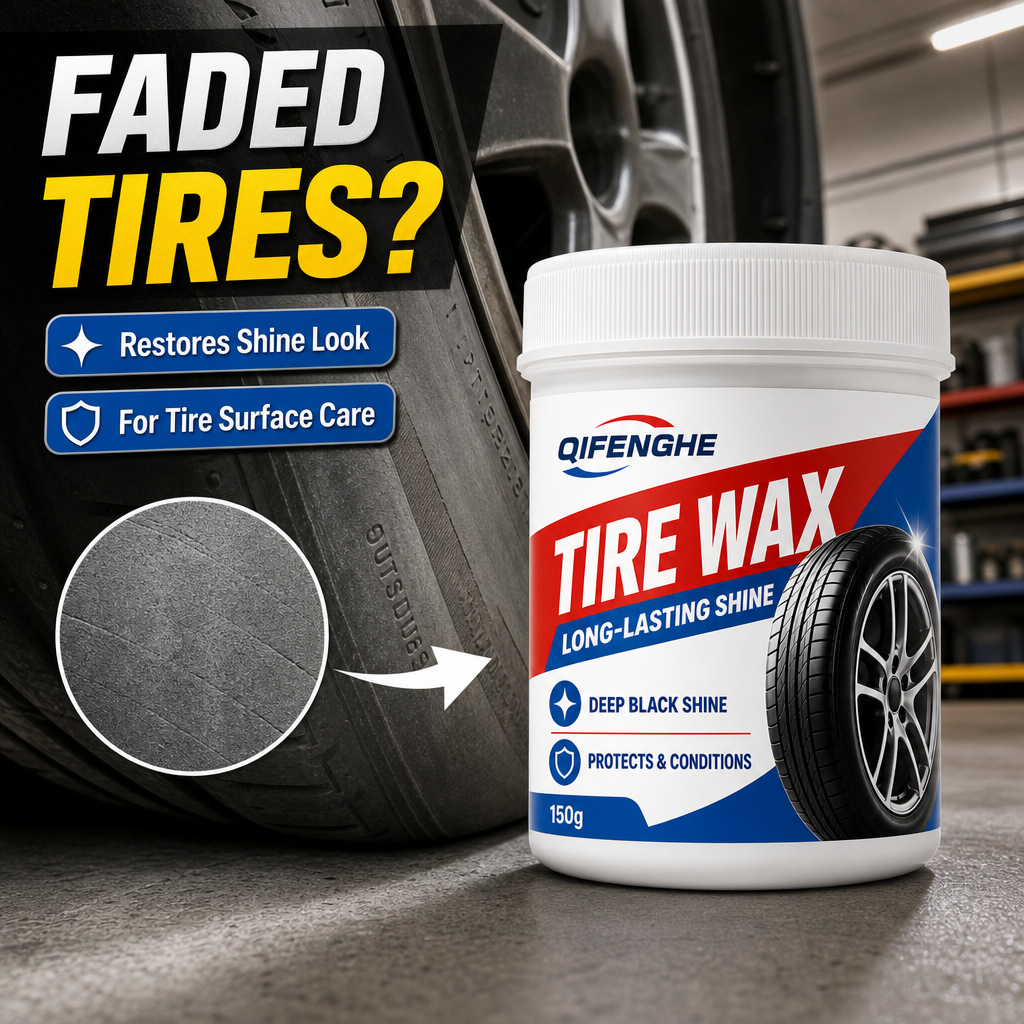 Tire wax for cars, black brightening and maintenance wax, long-lasting anti-aging, waterproof, dustproof, polishing wax 150g