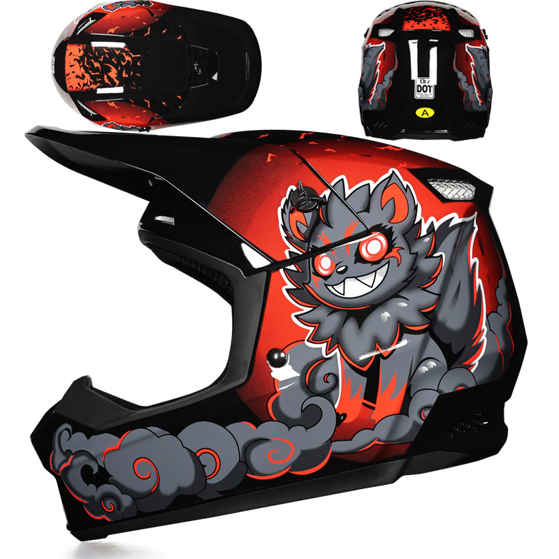 Orz vía verde X6 casco todoterreno espejo de viento descenso rápido carretera forestal bicicleta de montaña casco completo casco de seguridad desmontable juvenil