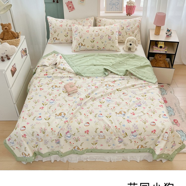 Edredón fresco de verano de algodón puro edredón de aire acondicionado para estudiantes solteros edredón fino de verano núcleo para niños edredón lavable a máquina en verano image 12
