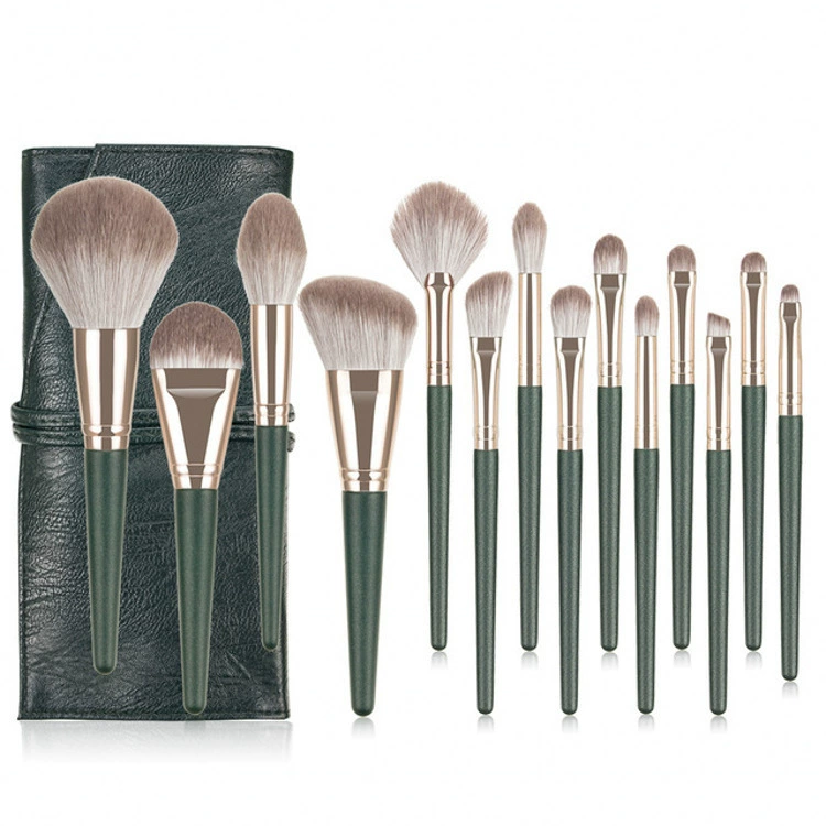 绿云 Soft brush, eye shadow, face blush, 14 pieces, full set