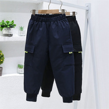 儿童羽绒裤中大童保暖加厚男童2025新款外穿休闲女童工装裤子外穿