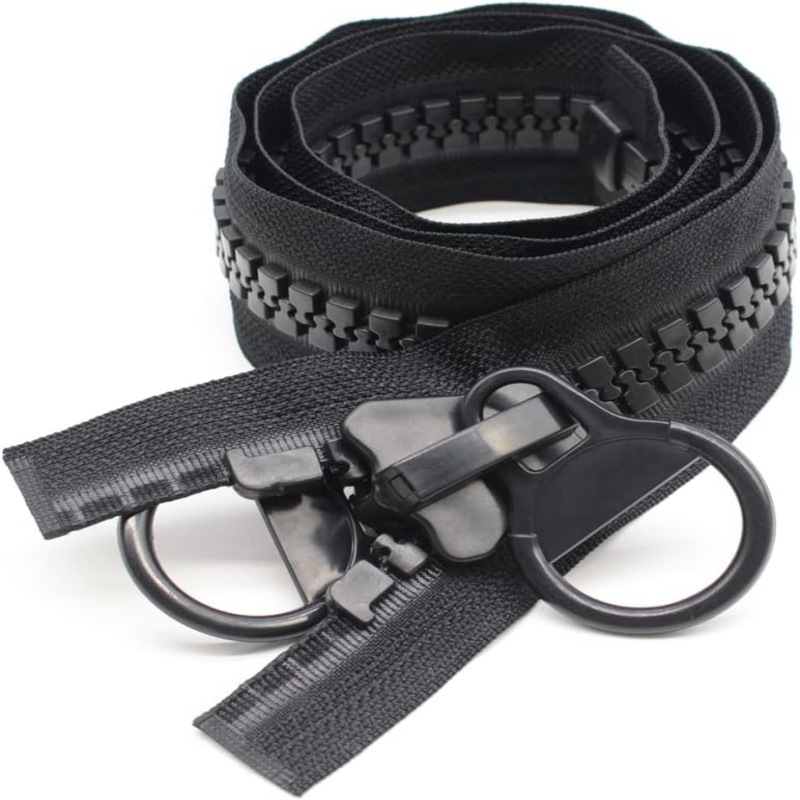 20号单开特大拉链树脂粗齿双面拉头帐篷三轮车棚拉链工程