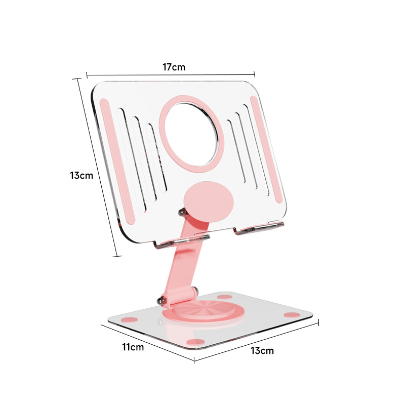 Acrílico giratorio soporte de tablero para escritorio para soporte de iPad Huawei soporte de metal portátil plegable soporte de teléfono móvil
