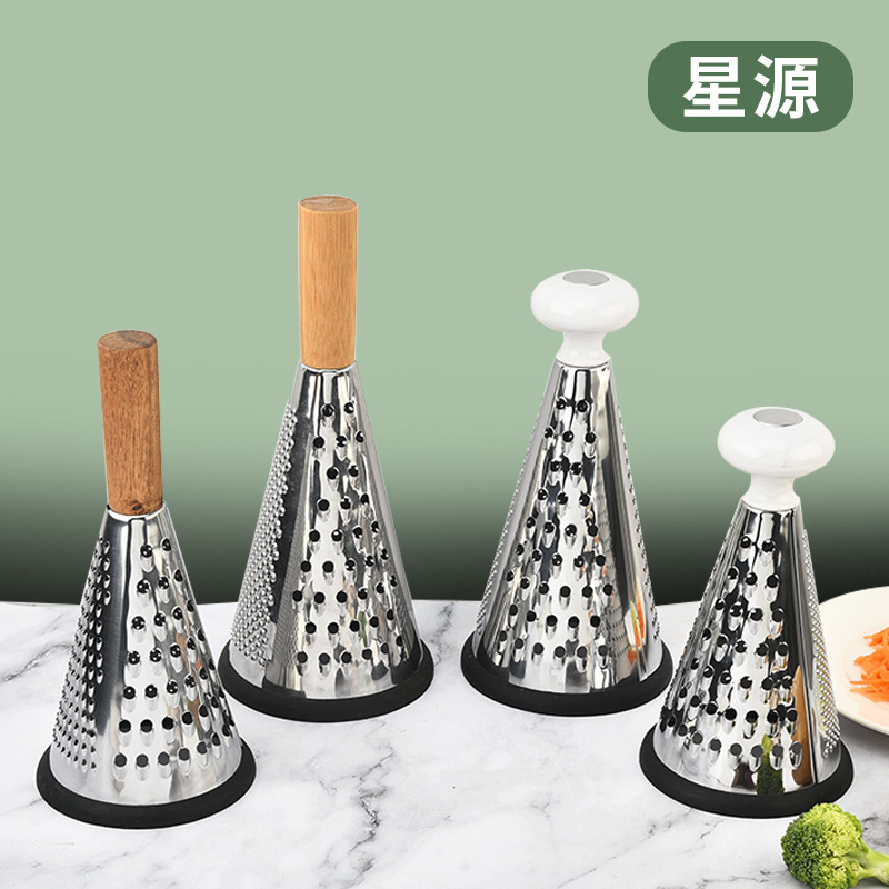 三面旋風式丸型おろし金 ステンレス製おろし金 キッチン用品 チーズおろし器 ポテトおろし器|undefined