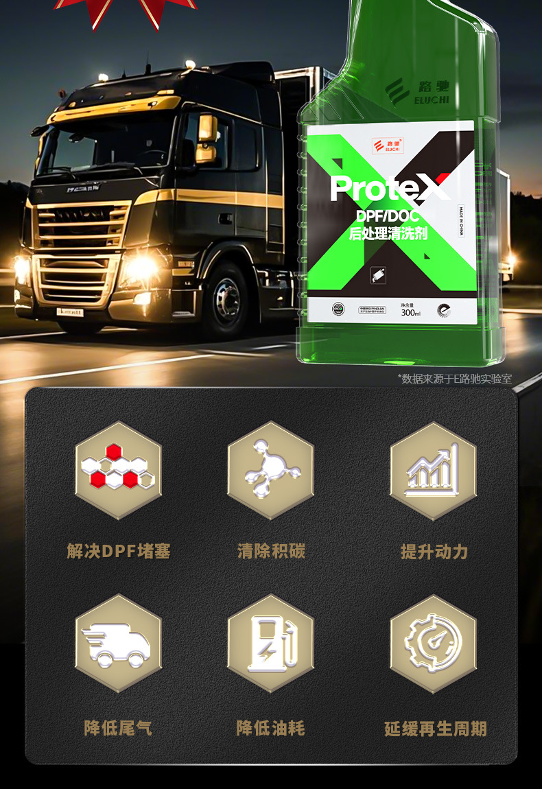 E-way diesel car special three-way catalytic detergent cleaning agent does not disassemble the catalytic converter to remove carbon deposits and clean the exhaust gas